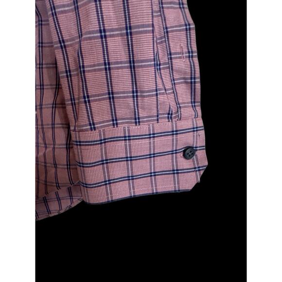 BANANA REPUBLIC Non-Iron Classic Fit Button-Up Shirt Sz L Pink Blue Plaid 2013 - Picture 3 of 7